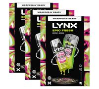 Lynx Epic Fresh Duo Gift Set for Men with Body Spray and Bodywash, 3 Pack - Energising Daily Grooming Kit with Citrus Scent, Skin Hydration and Long-Lasting Freshness - Ideal Gift Choice