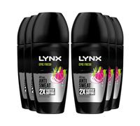 Lynx Epic Fresh Roll On 48 Hours Anti Sweat Faster Drying Anti-Perspirant with Long Lasting Sweat and Odour Protection Travel Size Deodorant for Men for All Skin Types, 50ml Pack of 6