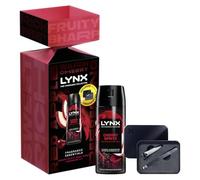Lynx Fine Fragrance Cherry Spritz Essentials Gift Set with a Cherry Spritz body spray and Grooming Kit perfect for any occasion 1 piece