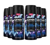Lynx Fine Fragrance Collection Blue Lavender Deodorant Body Spray 150ml, 6 Pack