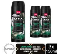 Lynx Fine Fragrance Collection Premium Deodorant Bodyspray Emerald Sage 150ml