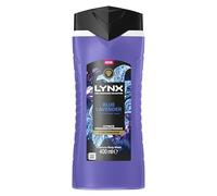 Lynx Fine Fragrance Collection Blue Lavender Premium Body Wash Body Cleanser shower gel with a lavender, mint & amber scent for 12 hours of freshness 400 ml