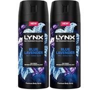 Lynx Fine Fragrance Collection Blue Lavender Premium Deodorant Body Spray Antiperspirant for 72 hours of freshness, infused with lavender, mint & amber essential oils 150 ml (Pack of 2)