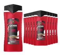 Lynx Fine Fragrance Collection Body Wash for Men Cherry Spritz, Pack of 12, Premium Shower Gel Infused with Essential Oils That Gives You 12 Hours of Freshness, 400 ml