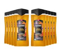Lynx Fine Fragrance Collection Body Wash for Men Peach Infusion, Pack of 10, Premium Shower Gel Infused with Essential Oils That Gives You 12 Hours of Freshness, 400 ml