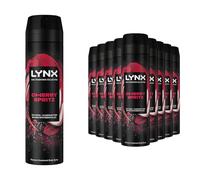 Lynx Fine Fragrance Collection Cherry Spritz Premium Body Spray 200ml, 12 Pack - 72H Odour Protection Deodorant Aerosol, Infused with Essential Oils & Long-lasting Scents