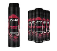 Lynx Fine Fragrance Collection Cherry Spritz Premium Body Spray 200ml, 6 Pack - 72H Odour Protection Deodorant Aerosol, Infused with Essential Oils & Long-lasting Scents