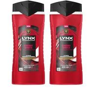 Lynx Fine Fragrance Collection Cherry Spritz Premium Body Wash Body Cleanser shower gel with a cherry, red apple & amber scent for 12 hours of freshness 400 ml (Pack of 2)
