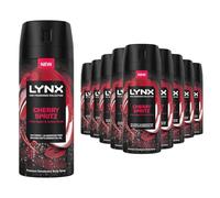 Lynx Fine Fragrance Collection Deodorant for Men Cherry Spritz, Pack of 12, 72 hours of Freshness Aluminium-Free Premium Body Spray with 2x Odour-Busting Technology, 150 ml