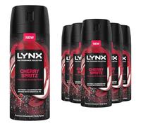 Men 'Deodorant Body Spray' Cherry Spritz w/ 72Hrs Freshness 150ml, 6pk Lynx White One Size