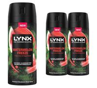 Lynx Fine Fragrance Collection Deodorant for Men Watermelon Freeze, Pack of 3, 72 hours of Freshness Aluminium-Free Premium Body Spray with 2x Odour-Busting Technology, 150 ml