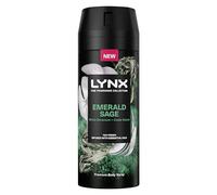 Lynx Fine Fragrance Collection Emerald Sage Premium Deodorant Body Spray Antiperspirant for 72 hours of freshness, infused with sage, cedar & patchouli essential oils 150 ml