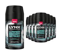 Lynx Fine Fragrance Collection Lower Body Spray Coconut + Sandalwood, Pack of 12, Alcohol and Aluminium-Free Deodorant for Men with 72 Hours of Freshness, 100 ml