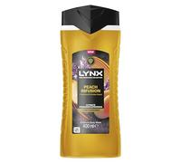 Lynx Fine Fragrance Collection Peach Infusion Premium Body Wash Body Cleanser shower gel with a peach, patchouli & amber scent for 12 hours of freshness 400 ml