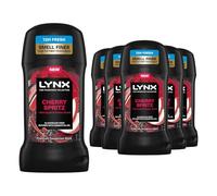 Lynx Fine Fragrance Collection Stick Deodorant for Men Cherry Spritz, Pack of 6, 72 Hours Odour Protection Aluminium-Free Premium Deodorant Stick Infused with Essential Oils, 50 ml