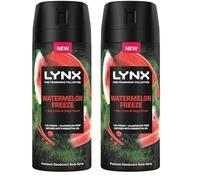Lynx Fine Fragrance Collection Watermelon Freeze Premium Body Spray Men's Deodorant infused with a watermelon, key lime & sage scent for 72 hours of freshness 150 ml (Pack of 2)
