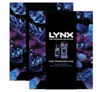 Lynx Fine Fragrance Duo Collection with Fine Fragrance Blue Lavender Body Wash 300 ml and Deodorant Body Spray 150 ml 2 Pieces Ready to Wrap Gift Set for Him,2pk