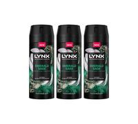 Lynx Fine Fragrance Emerald Sage Deo 'body Spray' 150Ml, 3 Pack In Green Green One Size