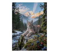 Lynx Forest Mountain 1000pcs Mini Puzzle For Family Challenging