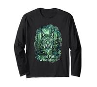 Lynx Forest Silent Path Wise Mind Wildlife Nature Long Sleeve T-Shirt