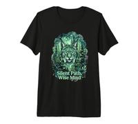 Lynx Forest Silent Path Wise Mind Wildlife Nature Premium T-Shirt