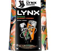 Lynx Gift Set Africa & Sunset Fresh - body spray, body wash and Socks