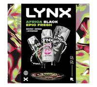 (Buy 1) Lynx All Stars Gift Set, Africa Spray, Black Wash, Epic Fresh Deodorant Trio