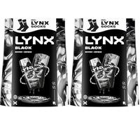 Lynx Gift Set Black Duo with a body wash, a body spray and Socks perfect for any occasion 2 piece (Pack of 2)
