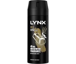 Lynx Gold Aerosol Body Spray Men's Deodorant Spray with an oud wood & fresh van