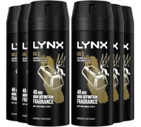 Lynx Gold Body Spray Deodorant 150 ml (Pack of 6)