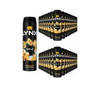 Lynx Men's Gold Body Spray XL 48-Hour HD Fragrance Deodorant, 200ml, 36 Pack in Black Lynx Black