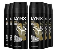 LYNX GOLD DEODORANT BODY SPRAY 150ML PACK OF 6