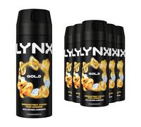 LYNX GOLD DEODORANT BODY SPRAY 150ML PACK OF 6