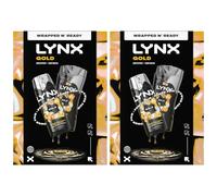 Lynx Gold Duo Gift Set for Him, 2 Pack- Oud Wood and Vanilla Scent, Full-Size Body Wash and Deodorant Spray, 48H Freshness with Zinc Technology, Aluminium Free Grooming Gift for Men