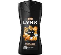 Lynx Gold Oud Wood & Vanilla Shower Gel for Men 225ml Pack of 3 Dual Action Body Wash with Plant Based Moisturisers 12H Fresh Fragrance Lynx Shower Gel Multipack Daily Shower Gel