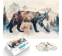 Lynx Guardian1000 Piece Jigsaws for teenagers Stress Reliever Staycation Kill time Every Piece is Unique - Challenging Family Fun Game 38x26cm