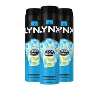 Lynx Men's Ice Chill Body Spray XL 48-Hour HD Fragrance Deodorant, 200ml, 3 Pack in Blue
