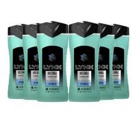 Lynx Ice Chill (Iced Mint & Lemon) Body, Hair & Face Wash 250ml (Pack of 6)