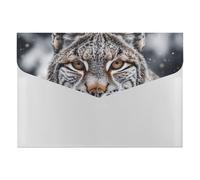 Lynx in The Snow File Folder, Waterproof Expanding File Folder with 6 Pockets, Durable PP Document Organizer for Office, Home