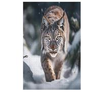 Lynx Jigsaw Puzzles for Kids 1000 Pieces 3d Wooden Puzzle Decompression Game for Adults Women Girl Educational Game Toys （78×53cm）