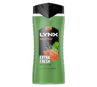 Lynx Jungle Fresh 3-in-1 Body Wash hair, face and body cleanser with a palm leaves & amber scent for a refreshing shower 6x 500 ml