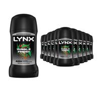 Lynx Jungle Fresh Antiperspirant Deodorant Stick for Men 50ml Pack of 12 48H Sweat & Odour Protection Long Lasting Fresh Fragrance
