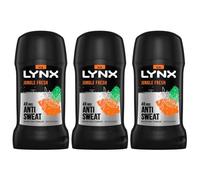 Lynx Jungle Fresh Antiperspirant Deodorant Stick for Men 50ml Pack of 3 48H Sweat & Odour Protection Long Lasting Fresh Fragrance