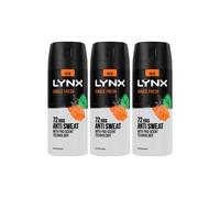 Lynx Jungle Fresh Antisweat 'anti-Perspirant' Body Spray,3X150Ml In Orange Orange One Size