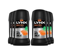 Lynx Jungle Fresh Deodorant Stick 48 Hours Anti Sweat Anti-Perspirant with Long Lasting Sweat and Odour Protection Travel Size Deodorant for Men for All Skin Types, 50ml Pack of 6