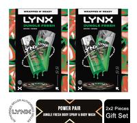 Lynx Jungle Fresh Duo Gift Set with a body wash and a body spray perfect for any occasion 2 piece