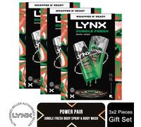 Lynx Jungle Fresh Duo Gift Set with a body wash and a body spray perfect for any occasion 2 piece