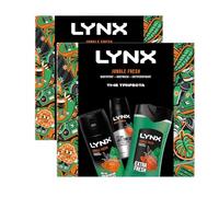 Lynx Jungle Fresh THE TRIFECTA 3-in-1 Body Wash 225 ml, 48Hrs High Definition Body Spray 150 ml & 72Hrs Antiperspirant 150 ml 3 Pieces Gift Set for Him,2pk
