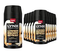 Lynx Lower Body Spray 100ml, 12 Pack - Mens Deodorant with Vanilla & Bergamot Scent, Aluminium-Free, 72H Long-Lasting Freshness, Gentle on Skin, Energising Fragrance for Daily Use