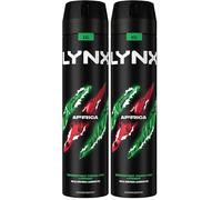 Lynx Men Africa Deodorant Body Spray for 48 hours of odour busting, high definition fragrance with a mandarin & sandalwood scent 250 ml (Pack of 2)